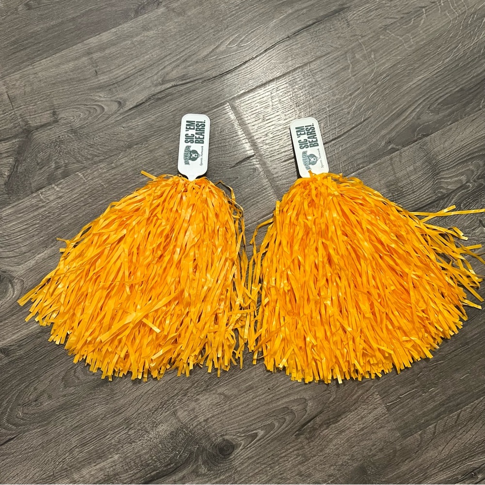 🌸 5/$15 Baylor University (Baylor Sports Network) Sic ‘Em’ Bears Pom Poms 15”